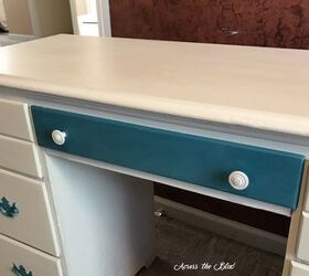 desk makeover with chalk paint