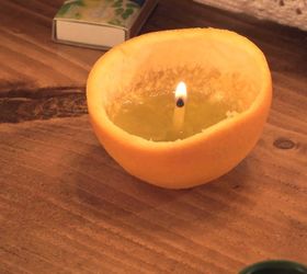 vela de cscara de naranja diy