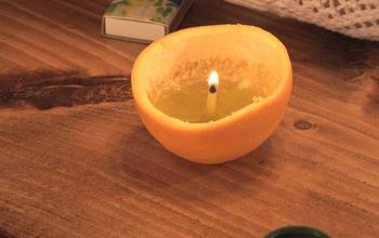 DIY Orange Peel Candle