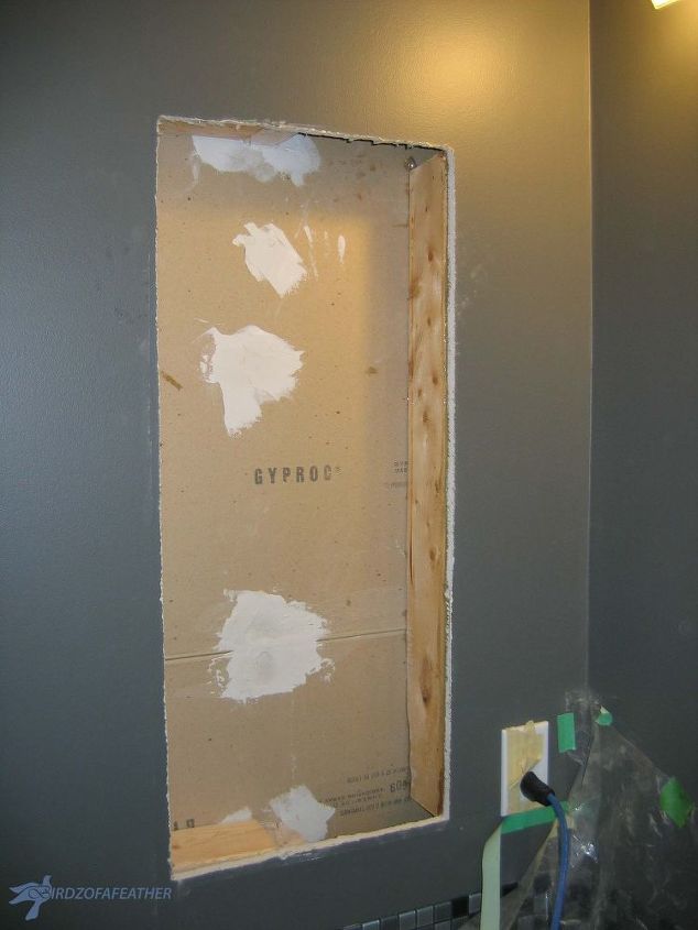 decoupaged medicine cabinet