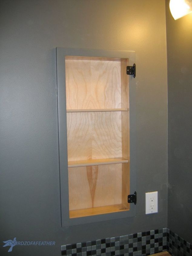 decoupaged medicine cabinet