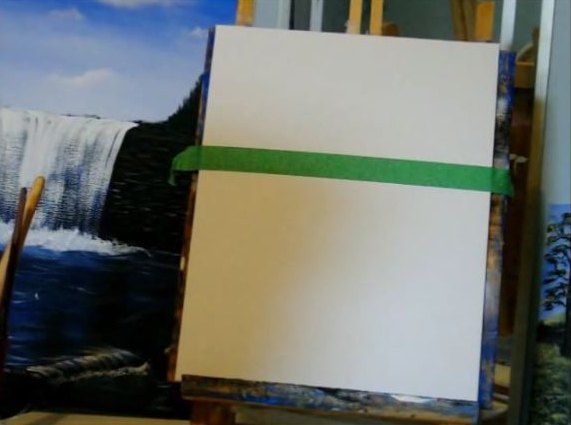 how to blend a beautiful blue sky with acrylic paint for the beginner