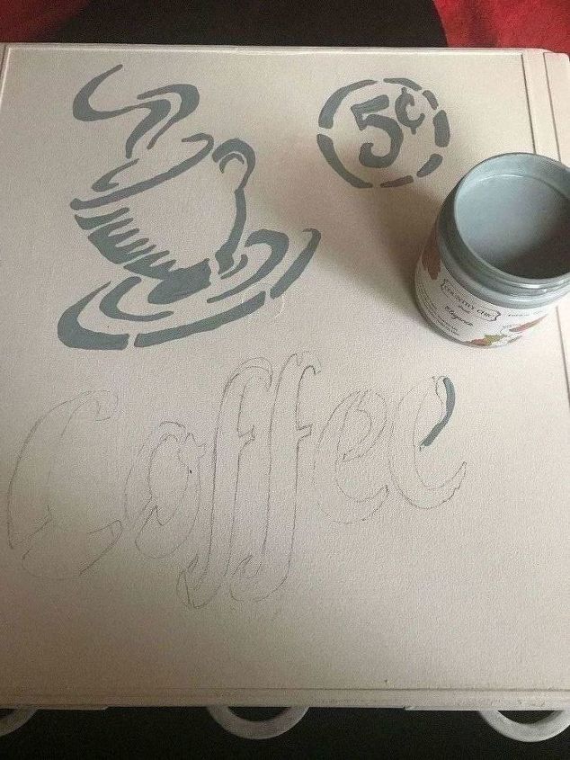 pintura country chic arte de almacenamiento de vainas de caf