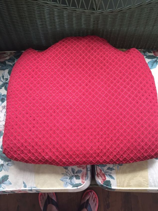 giving life to an old drab desk chair cushion