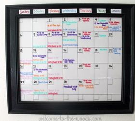 dry erase calendar diy back to school craft
