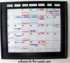 dry erase calendar diy back to school craft