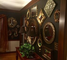 black mirrored dining room