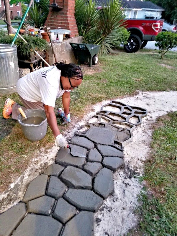 diy cobblestone path hometalk