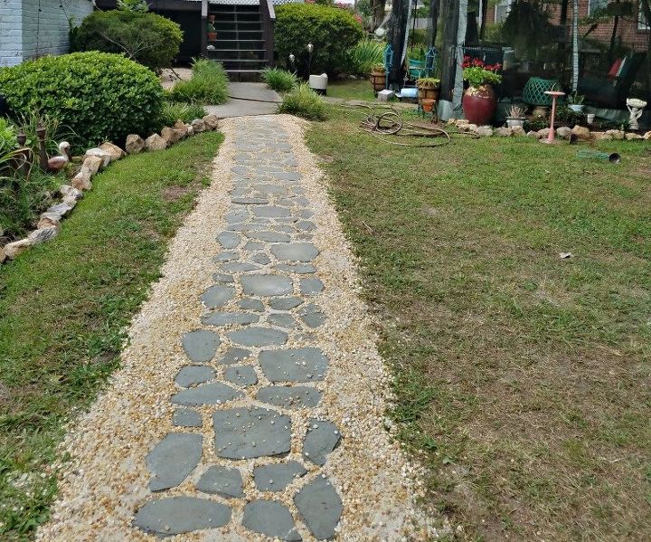 diy cobblestone path hometalk