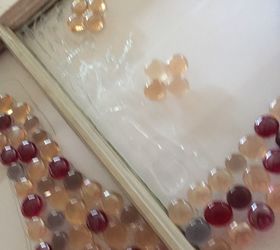dollar store beads gems and old antique window 2