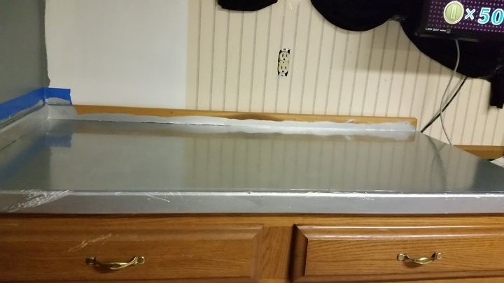 Goodbye Ugly 80 S Oak Cabinets Hello Modern Industrial Hometalk