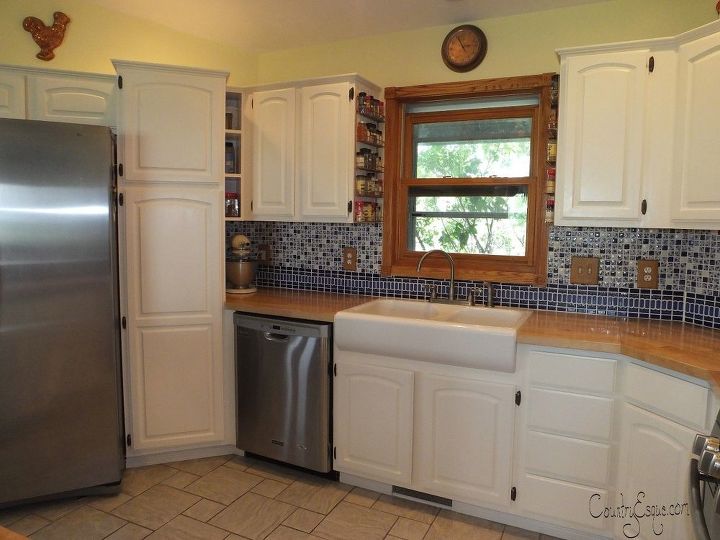 french country farmhouse kitchen makeover on a budget