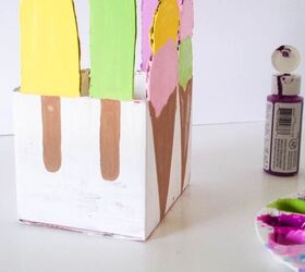 caja reutilizada convierte una caja usada en un organizador de lazos para el pelo