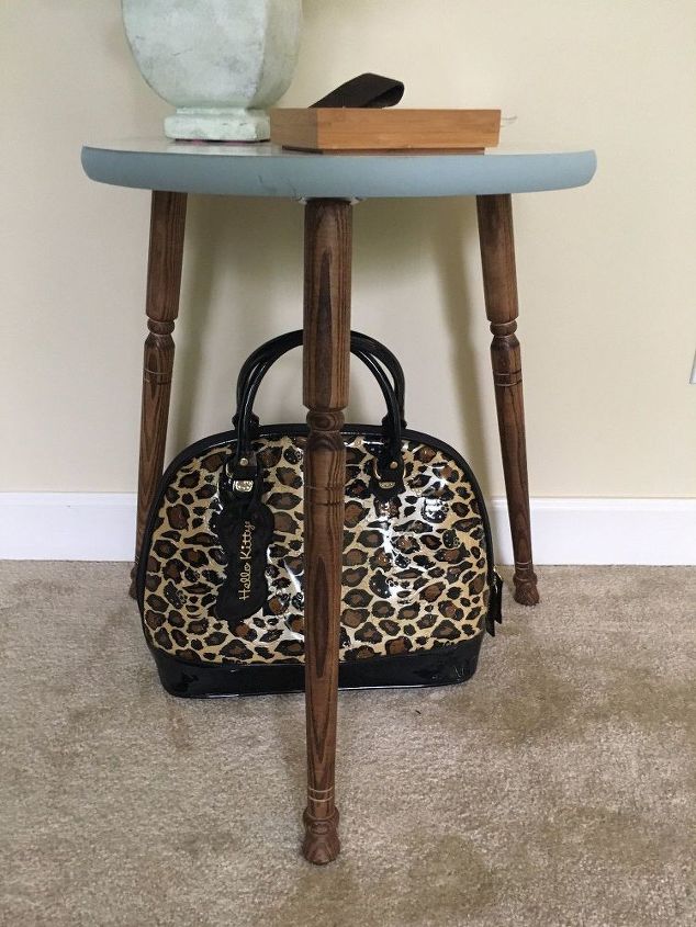 easy peasy 3 legged table faux marble top