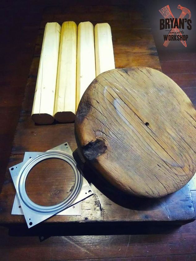 como fazer um banquinho giratrio de uma velha tampa de panela de madeira japonesa