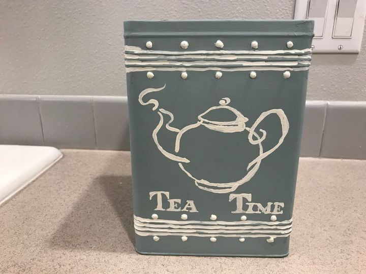 painted tea box