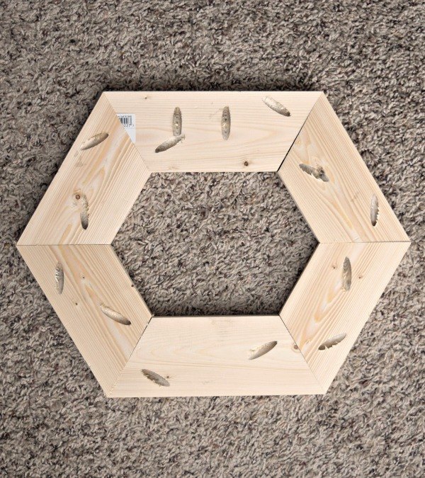 calabazas de madera hexagonales faciles