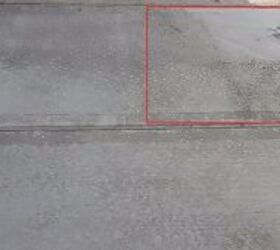 q multiple discolorations in newly poured concrete slab