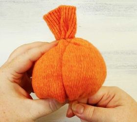 turn an old sweater into a pumpkin
