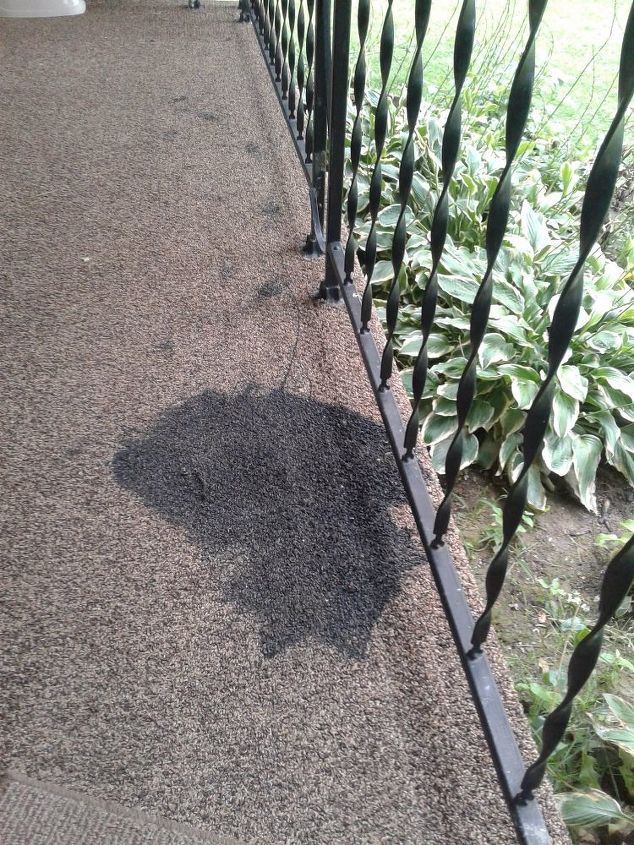 q i spilled black acrylic paint on my new outdoor rug
