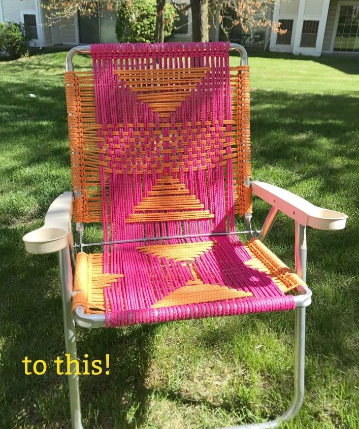 macrame lawn chair