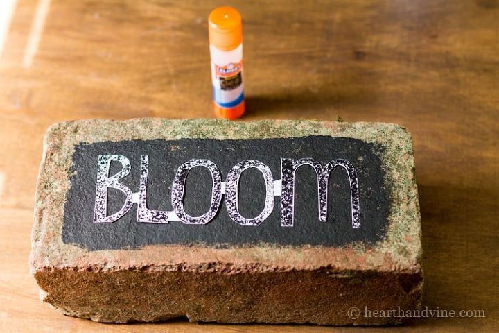 brick word art for your garden path