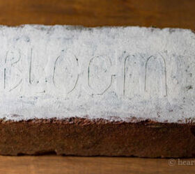 brick word art for your garden path
