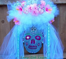 Sugar Skull Bride Wreath For Any Occasion or Home Decor
