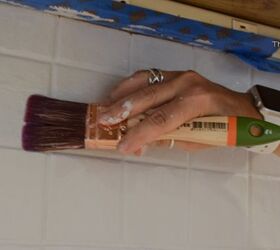 how i painted my kitchen backsplash