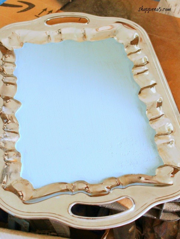 how to save a rusty metal tray with paint