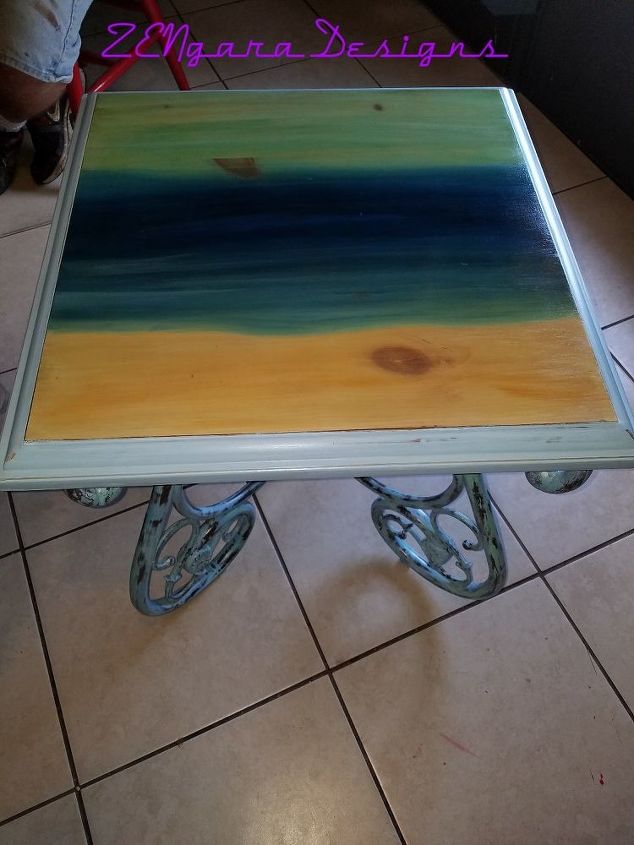 simple serene sea side tables