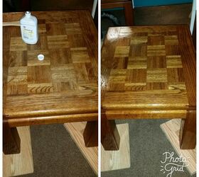 3 tables cleaned and oiled 3 ways