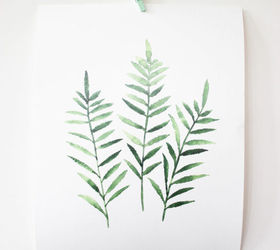 hanging botanical prints with clothes pins