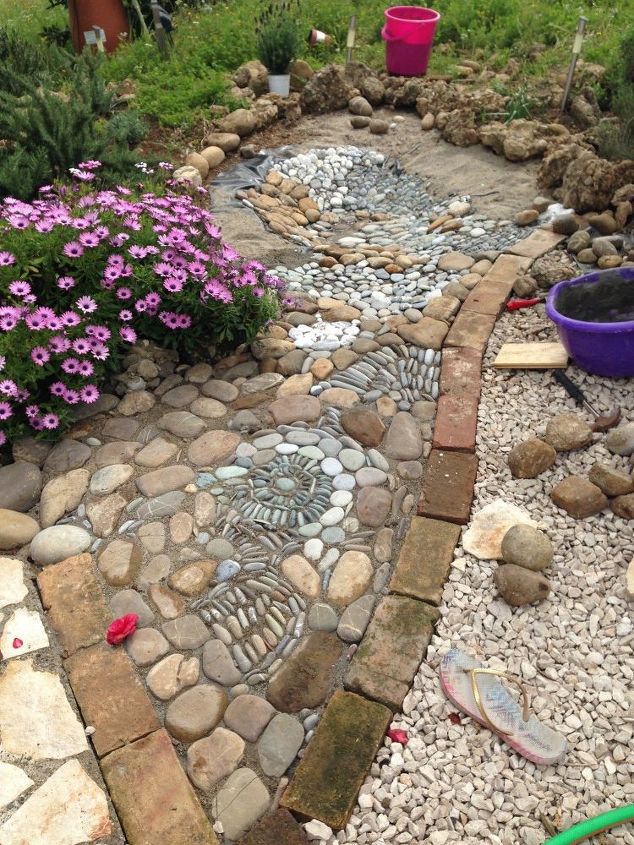 How To Make A Pebble Mosaics Pond Diy Hometalk