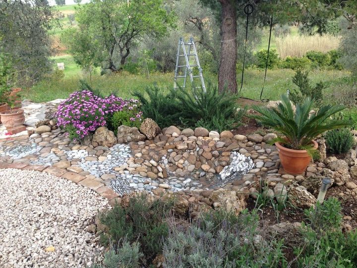 pebble mosaics pond