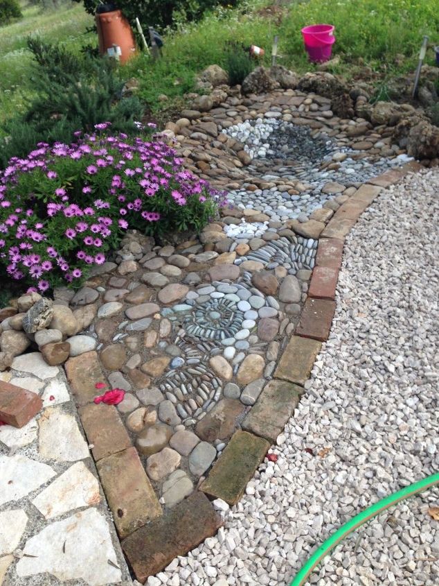 pebble mosaics pond