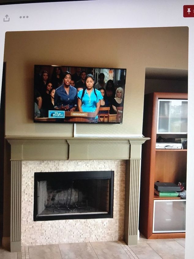 how to hide cable wires when mounting tv over fireplace