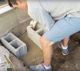 How to build concrete steps fashion with cinder blocks