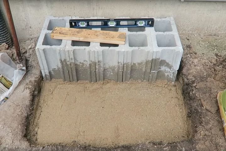 how to build cinder block steps