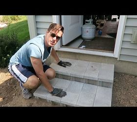 How to build store concrete block steps