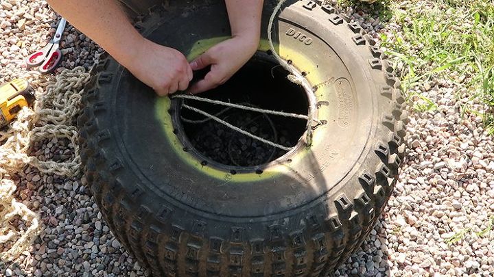 faa um pufe com pneus reciclados