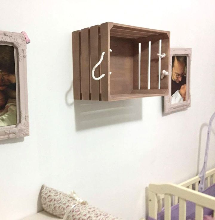 hang crates on your wall for easy storage
