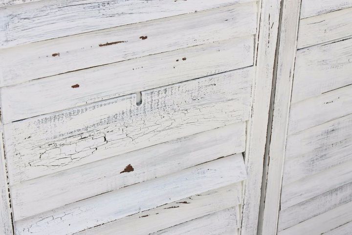 how to create your own vintage crackled shutters