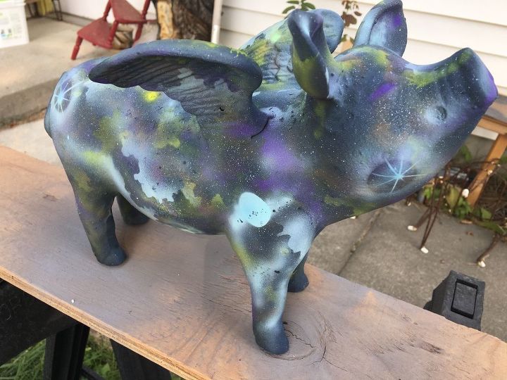 cast iron flying pig