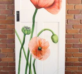 vintage door painted poppy makeover
