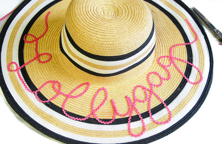 haz tu propio sombrero de sol con letras