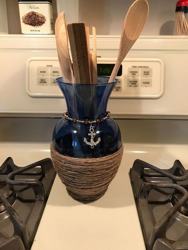 nautical glass vase