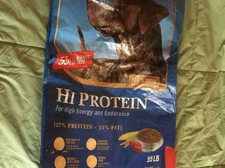 q how to up cycle empty dogfood bags