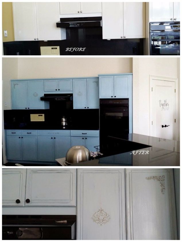 diy repainted kitchen cabinet like a pro before after