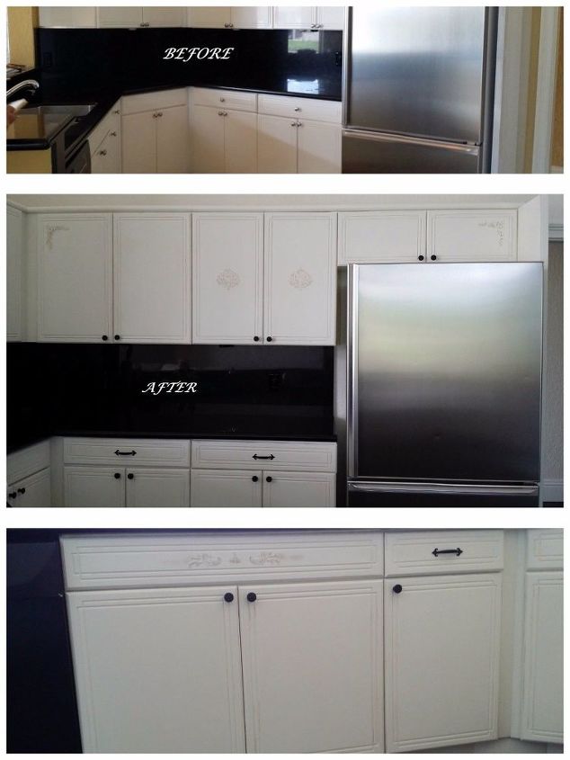 retoque de armrio de cozinha diy como um profissional antes e depois